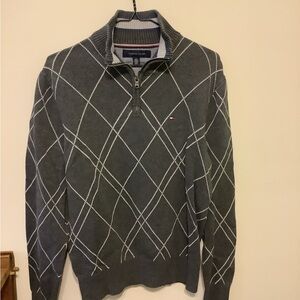 Men's Tommy Hilfiger Gray Argyle Sweater